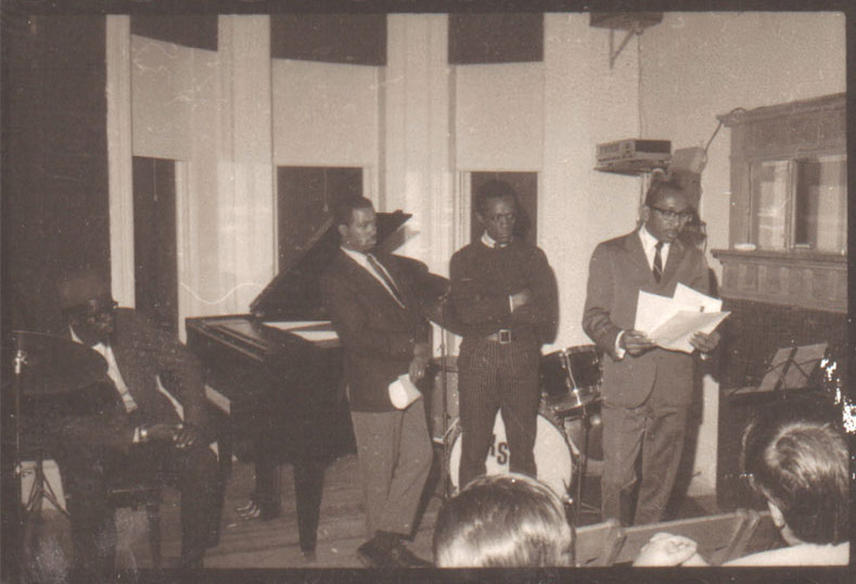 Makanda Ken McIntyre, Marion Brown, and others teaching at the Jazz Interaction Workshop for Young Musicians, NYC, circa 1967, photo by Raymond Ross