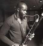 Makanda Ken McIntyre playing the bassoon, Steeplechase sessions, Copenhagen, 1974, photo by Jan Persson