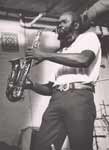 Makanda playing the alto saxophone at Studio Rivbea, New York City, 1976