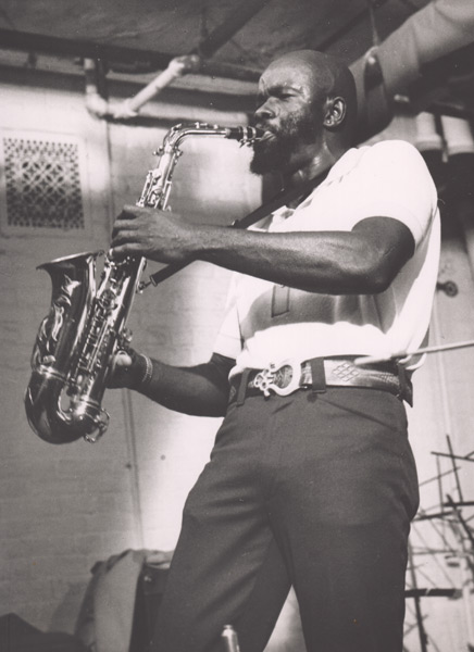 Makanda playing the bassoon at Studio Rivbea, New York City, 1976