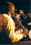 Makanda Ken McIntyre playing the clarinet with Charlie Haden's Liberation Music Orchestra, circa 1989