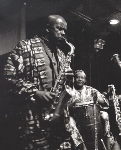 Makanda Ken McIntyre & Kwe Yao Agyapon, Copeland's, Harlem, circa 1997, photo by Heru
